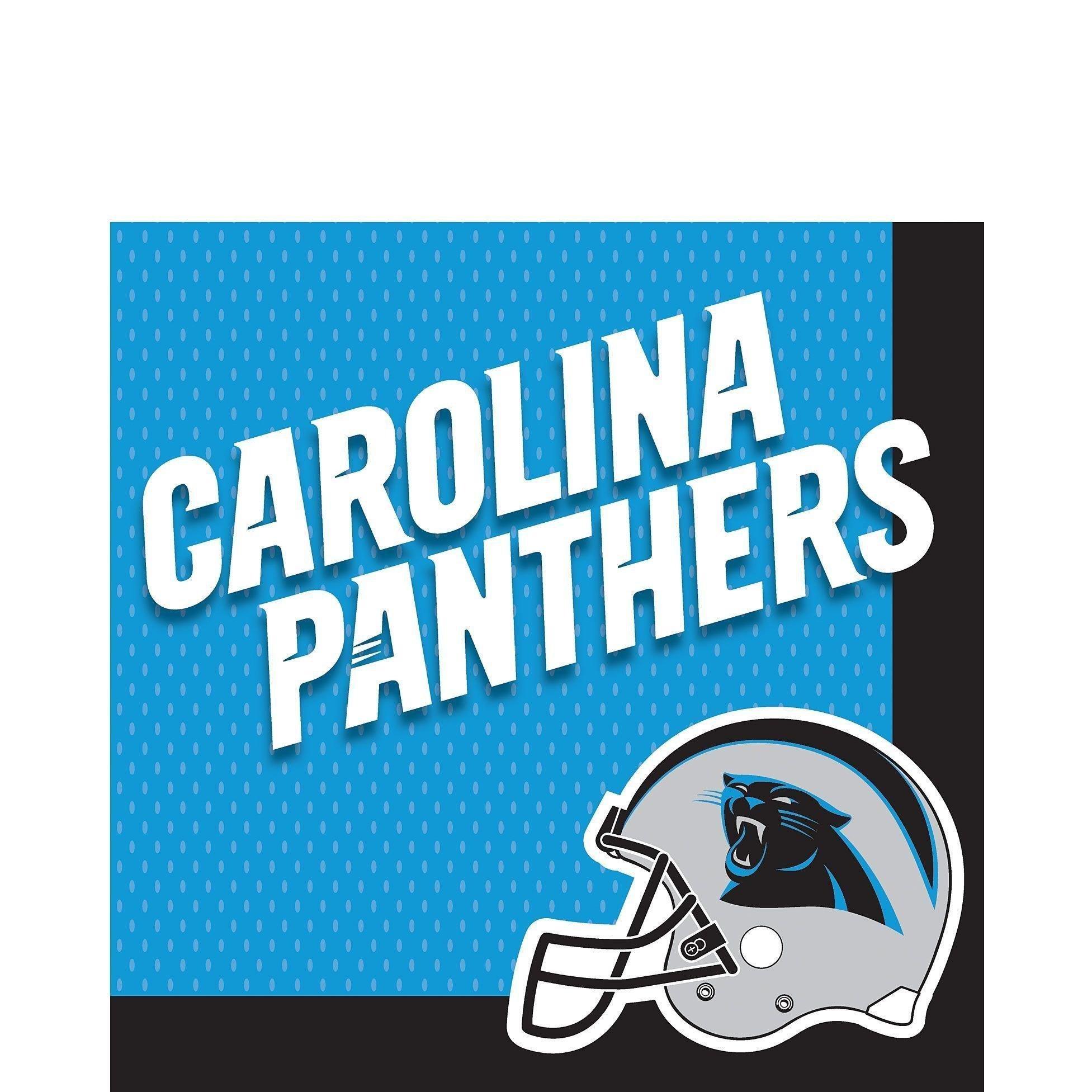 Carolina Panthers Party Supplies Pack for 18 Guests - Kit Includes Plates, Napkins, Table Cover, Cups, Cutlery, Serving Bowl, Banner Decoration & Centerpiece